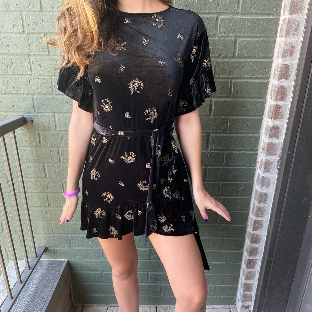 Lost + Wander velvet dress